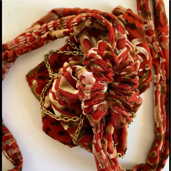 cosmetic bag Burn out velvet chain detail 6x8” or Tarotcards jewelry, etc. - Picture 14 of 16